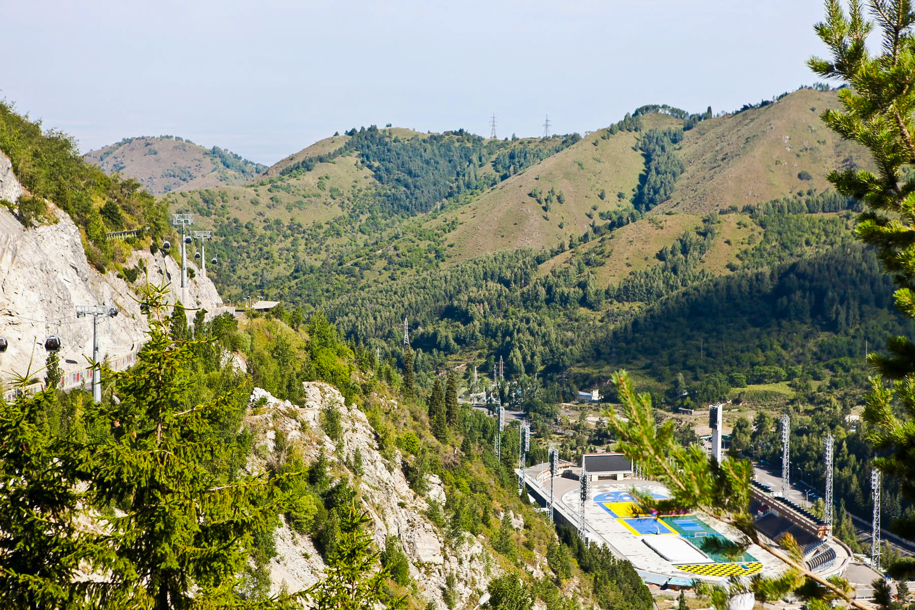 Big Almaty Lake with mountain reflections